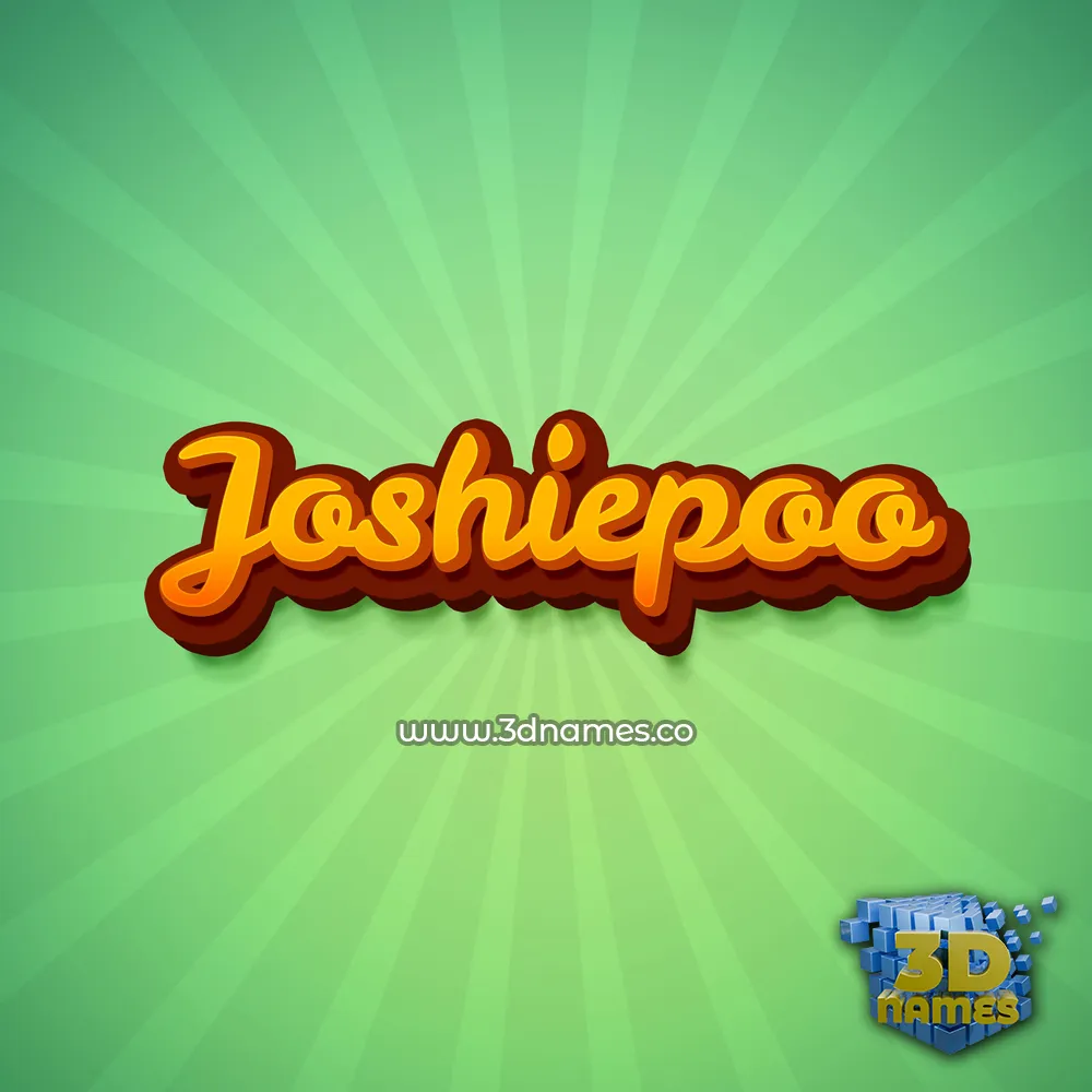 joshiepoo in Green Rays style - 3D name wallpaper
