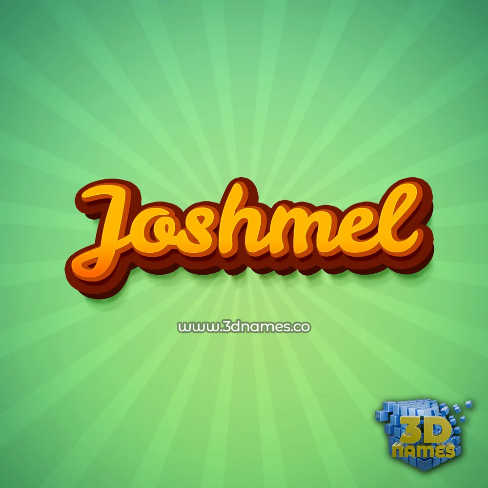 joshmel in Green Rays style - 3D name wallpaper