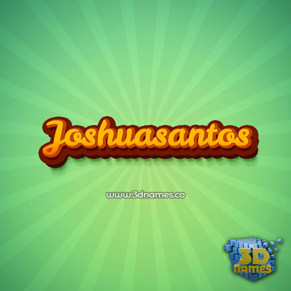 joshuasantos in Green Rays style - 3D name wallpaper