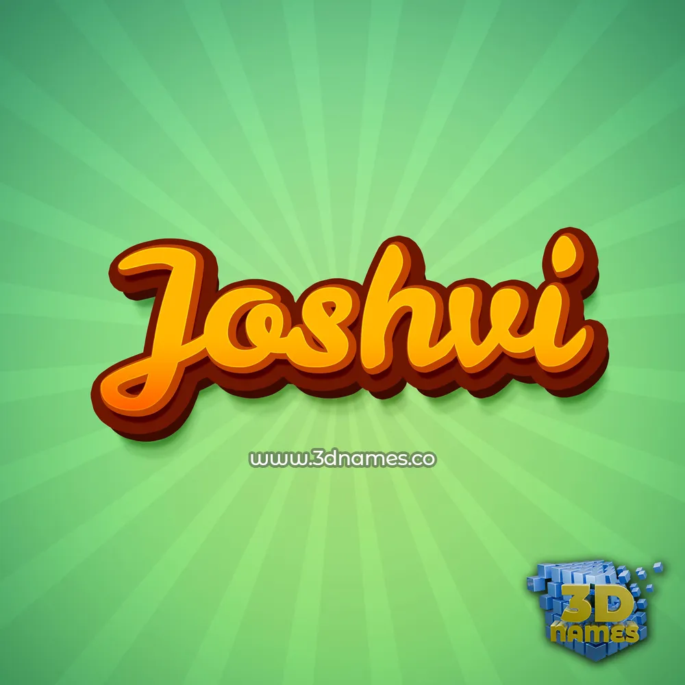 joshvi in Green Rays style - 3D name wallpaper