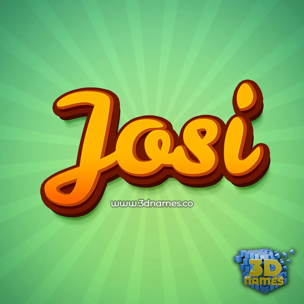 josi in Green Rays style - 3D name wallpaper