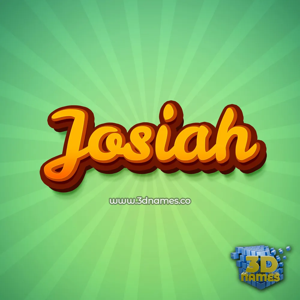 josiah in Green Rays style - 3D name wallpaper