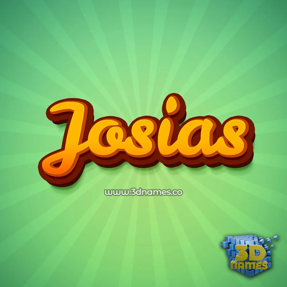 josias in Green Rays style - 3D name wallpaper