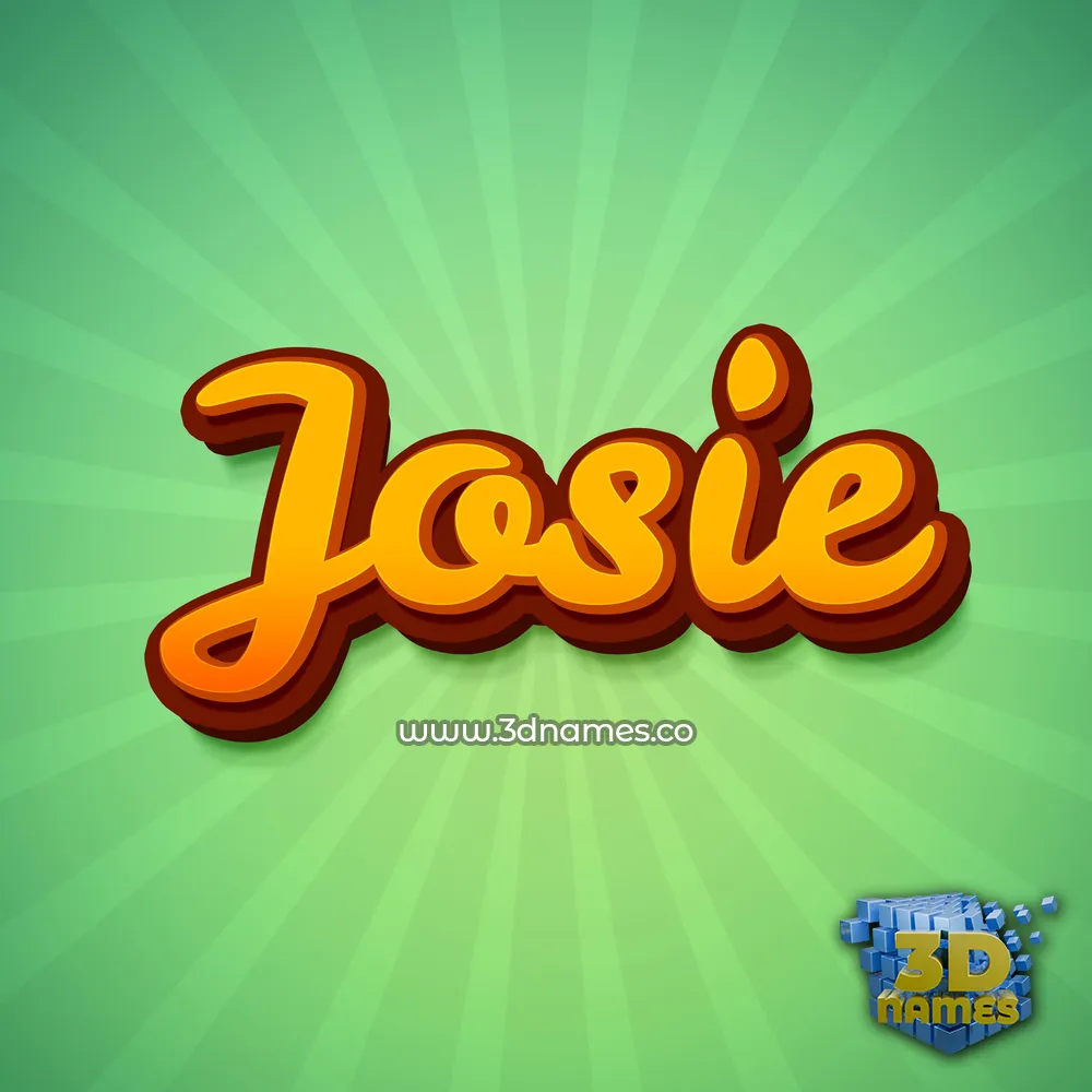 josie in Green Rays style - 3D name wallpaper