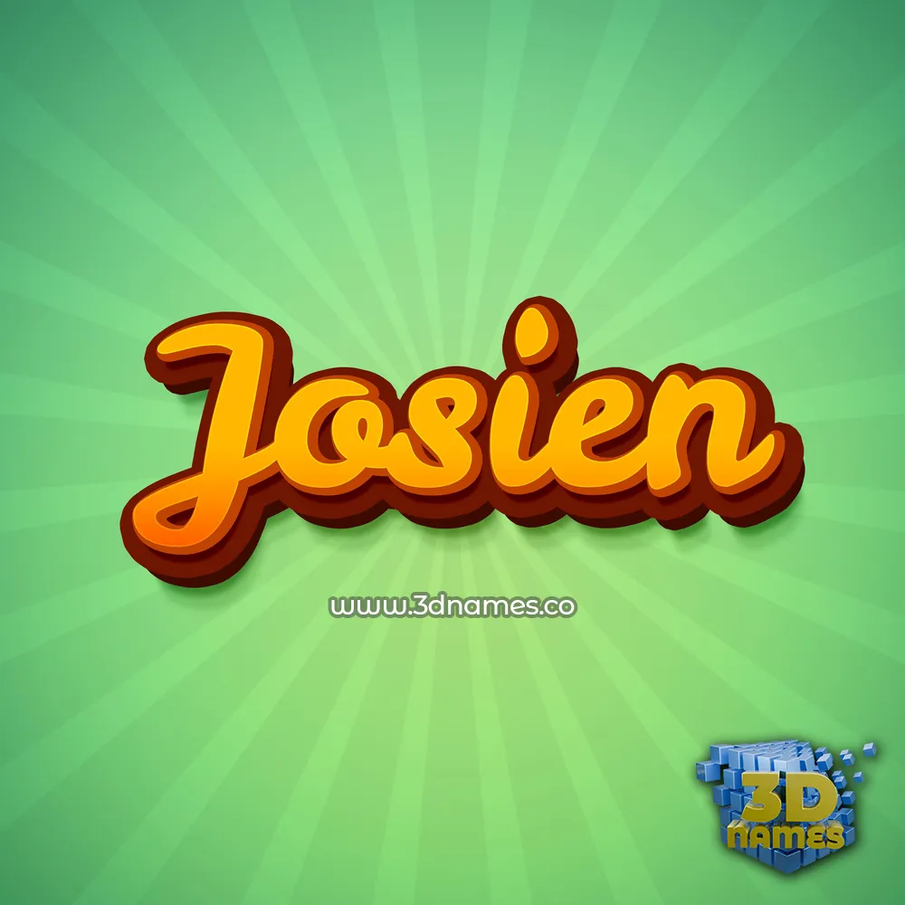 josien in Green Rays style - 3D name wallpaper