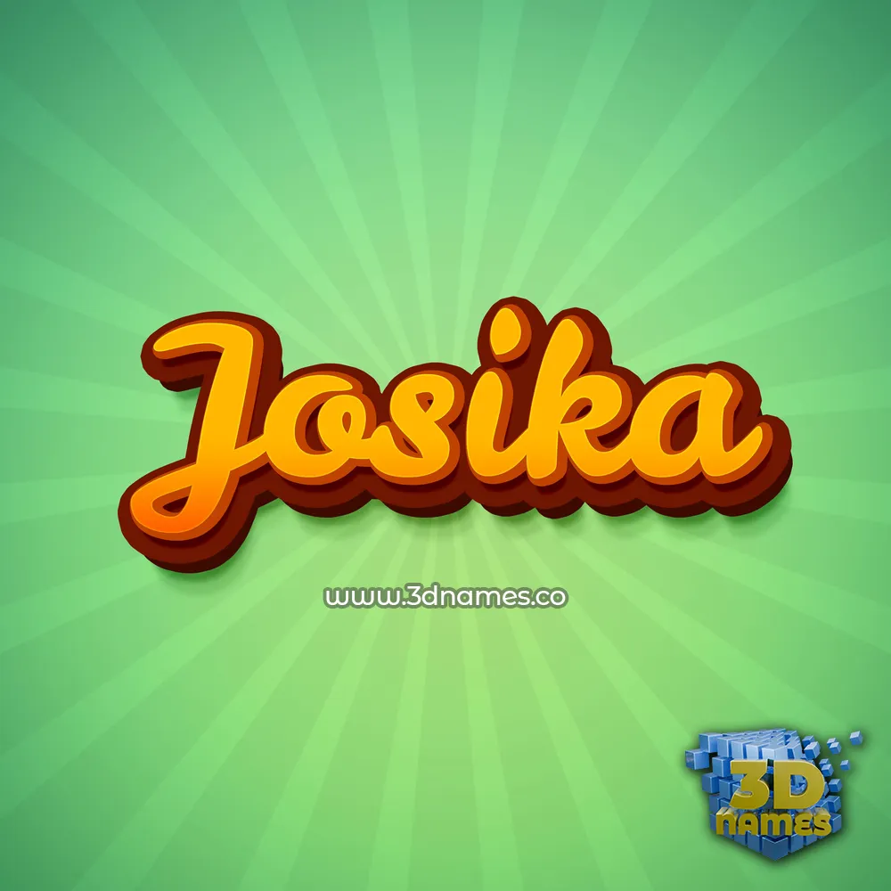 josika in Green Rays style - 3D name wallpaper