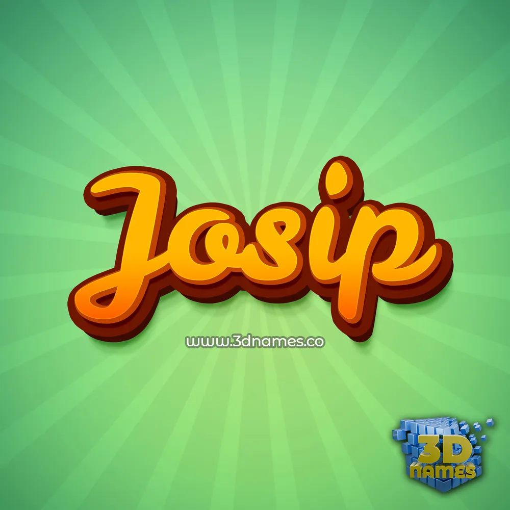 josip in Green Rays style - 3D name wallpaper