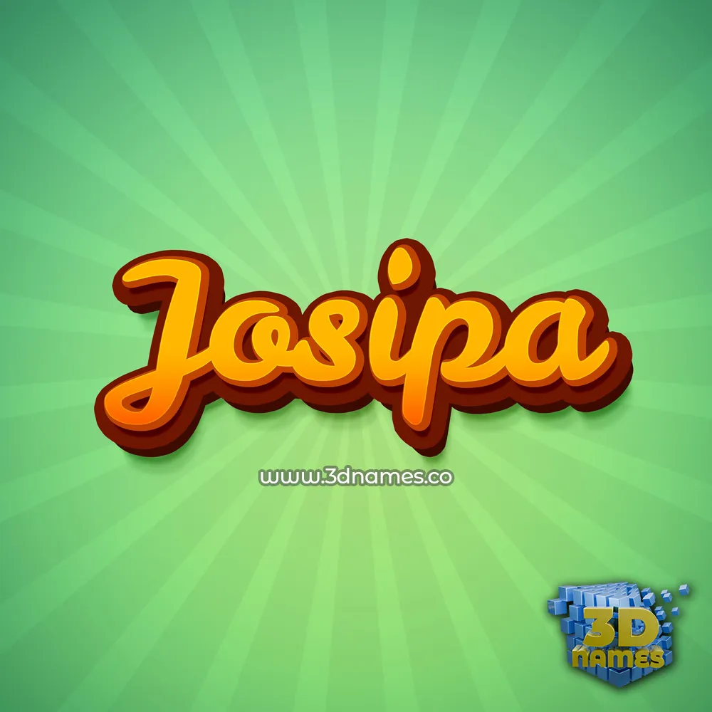 josipa in Green Rays style - 3D name wallpaper