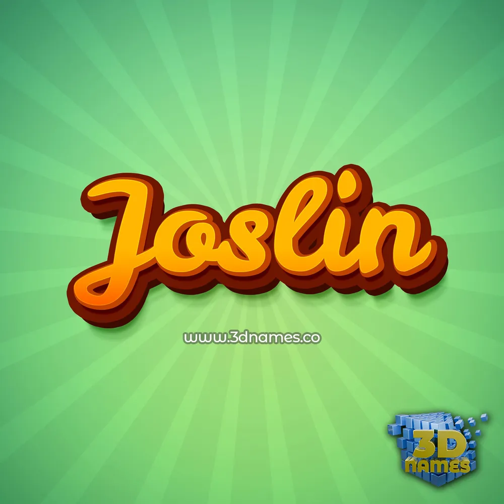 joslin in Green Rays style - 3D name wallpaper
