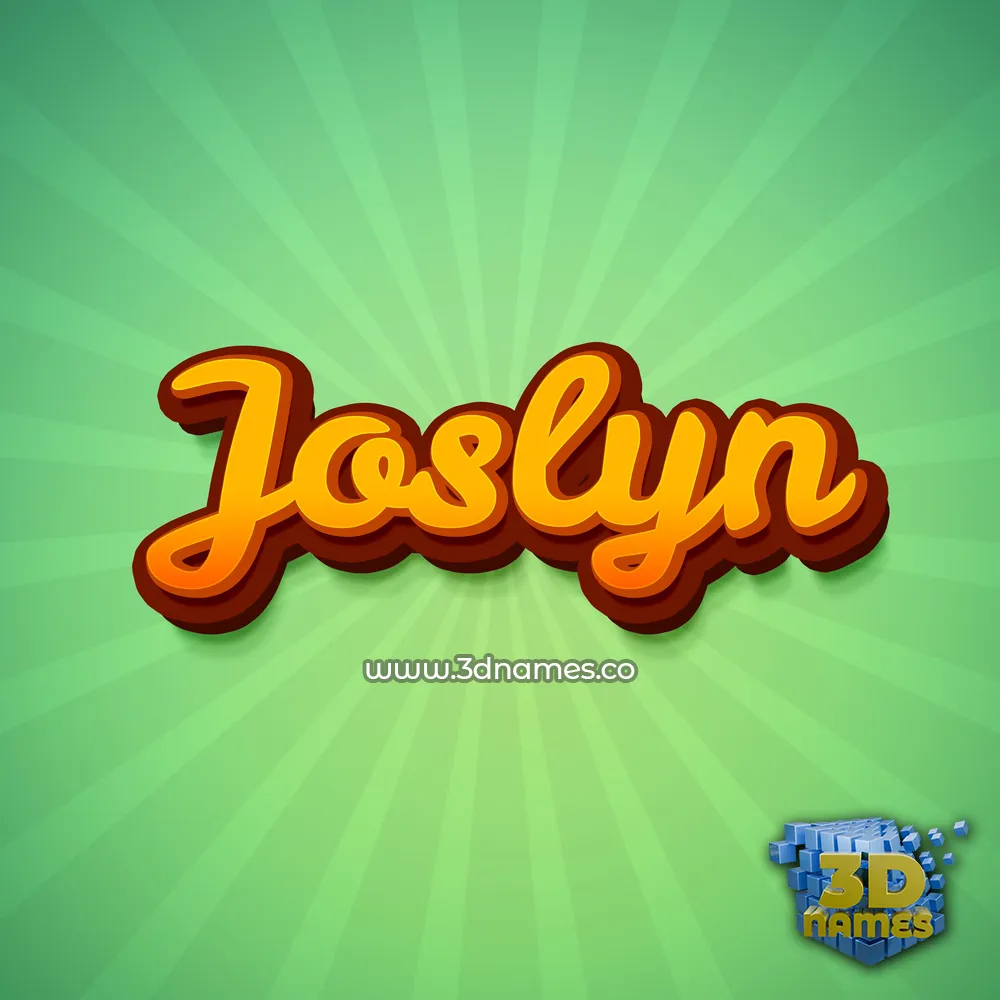 joslyn in Green Rays style - 3D name wallpaper