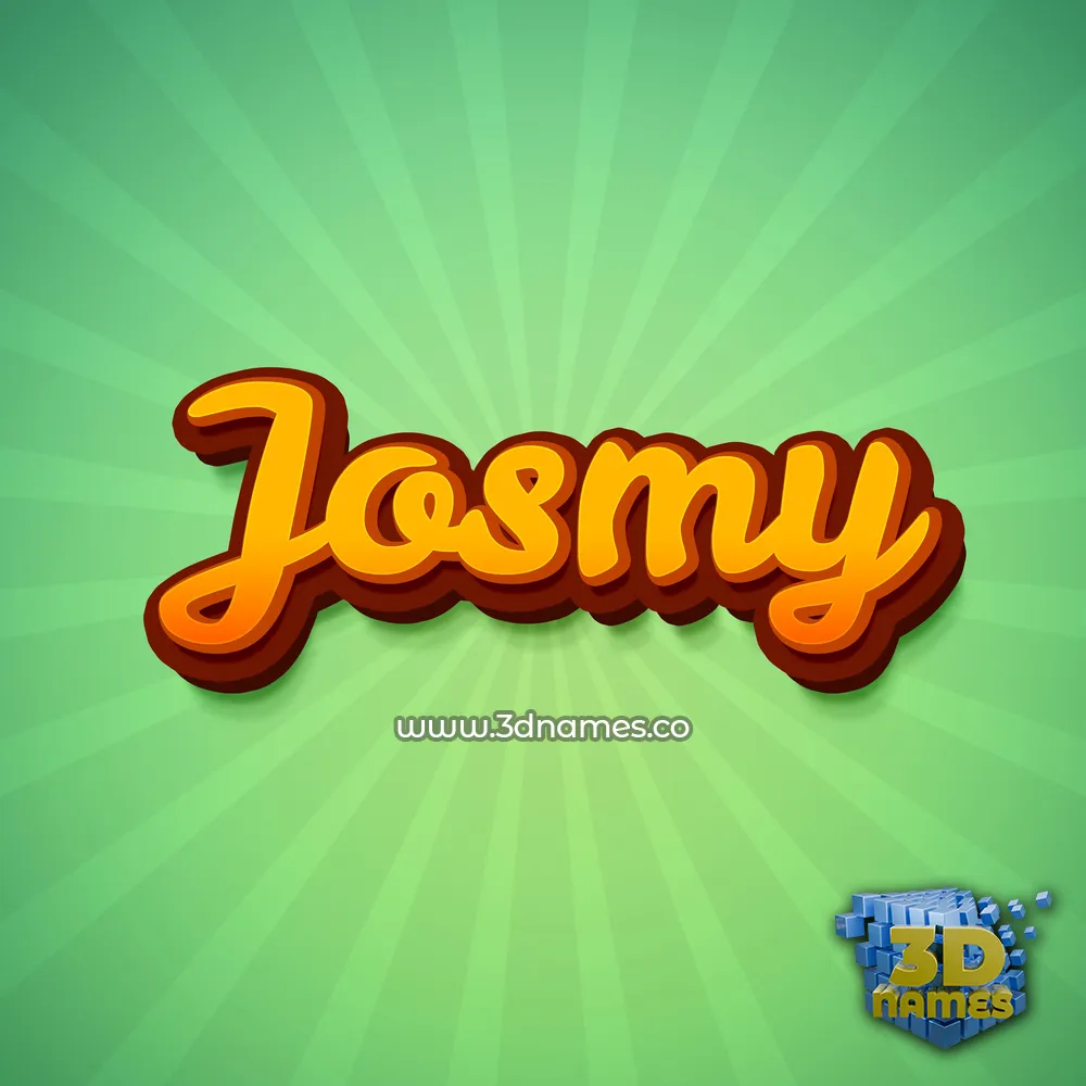 josmy in Green Rays style - 3D name wallpaper