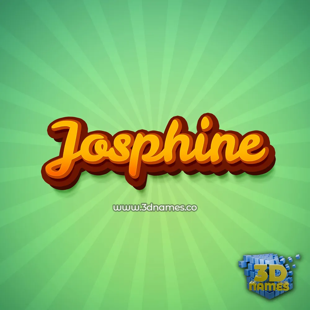 josphine in Green Rays style - 3D name wallpaper