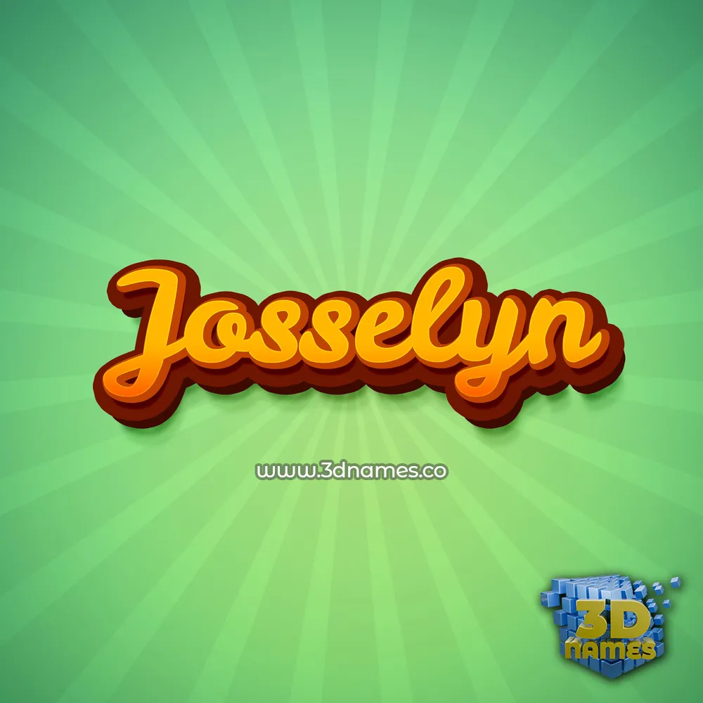 josselyn in Green Rays style - 3D name wallpaper