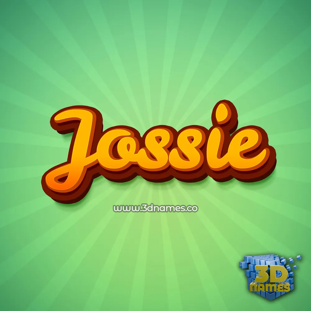 jossie in Green Rays style - 3D name wallpaper