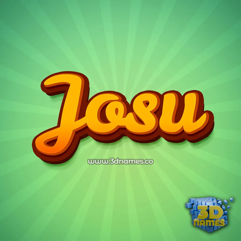 josu in Green Rays style - 3D name wallpaper