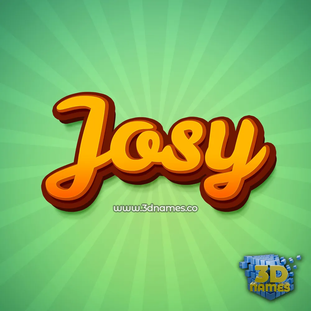 josy in Green Rays style - 3D name wallpaper