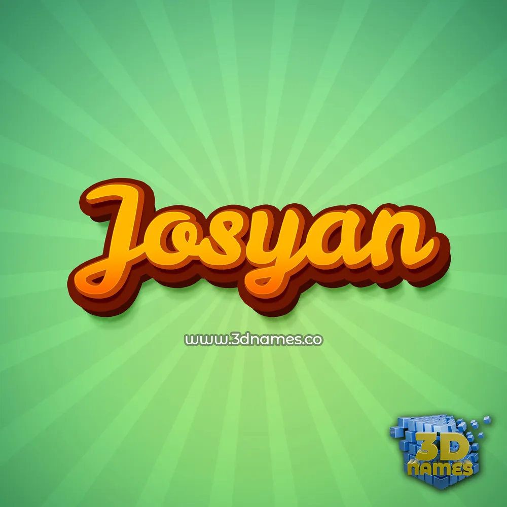 josyan in Green Rays style - 3D name wallpaper