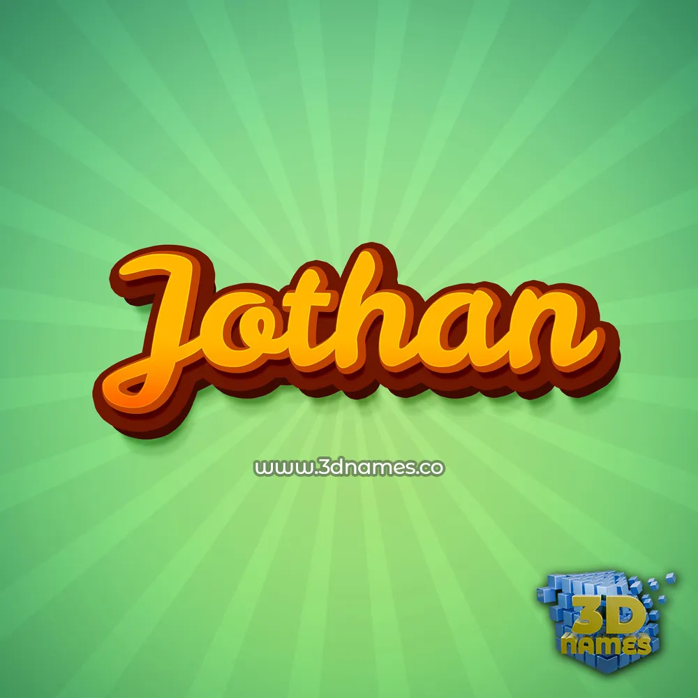 jothan in Green Rays style - 3D name wallpaper