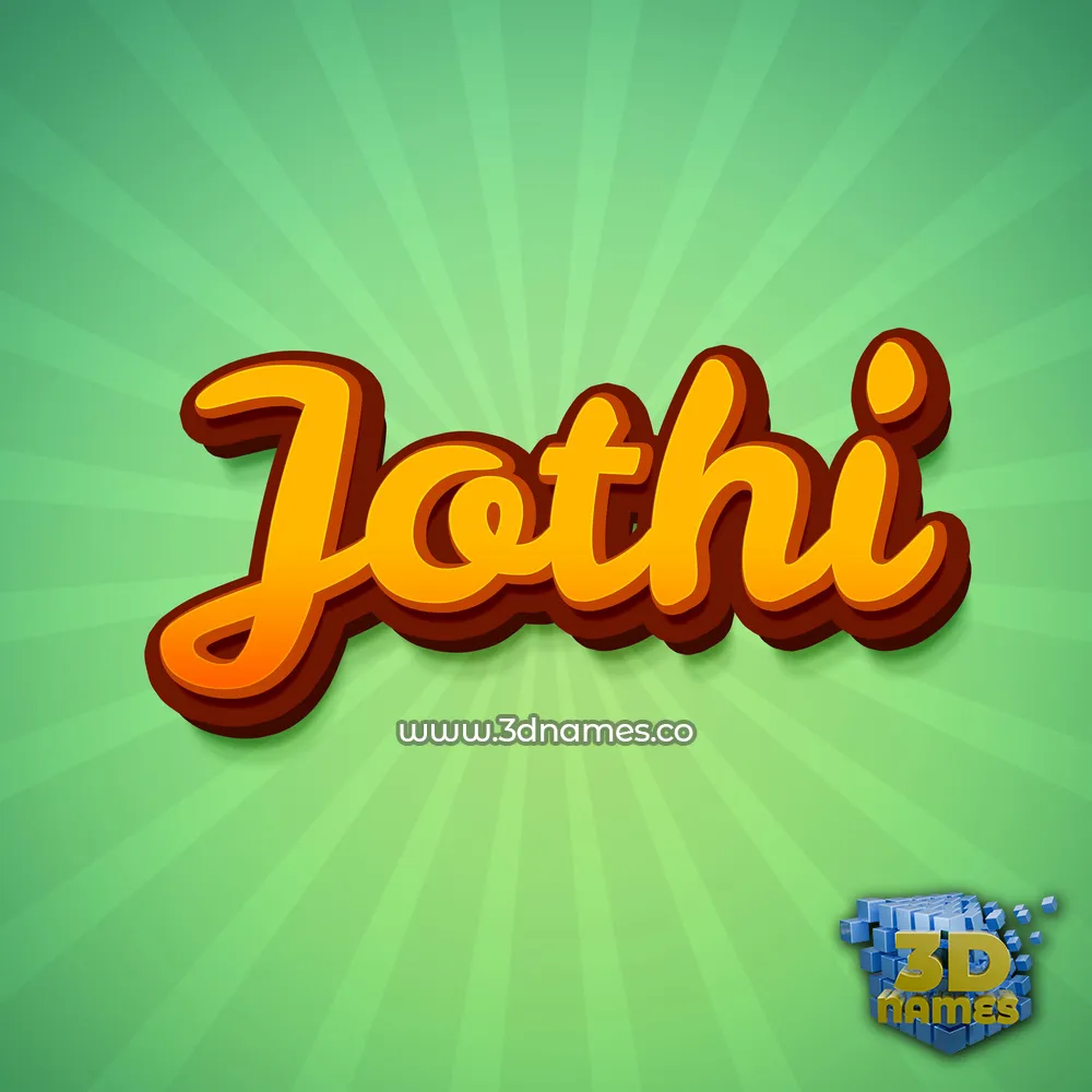 jothi in Green Rays style - 3D name wallpaper