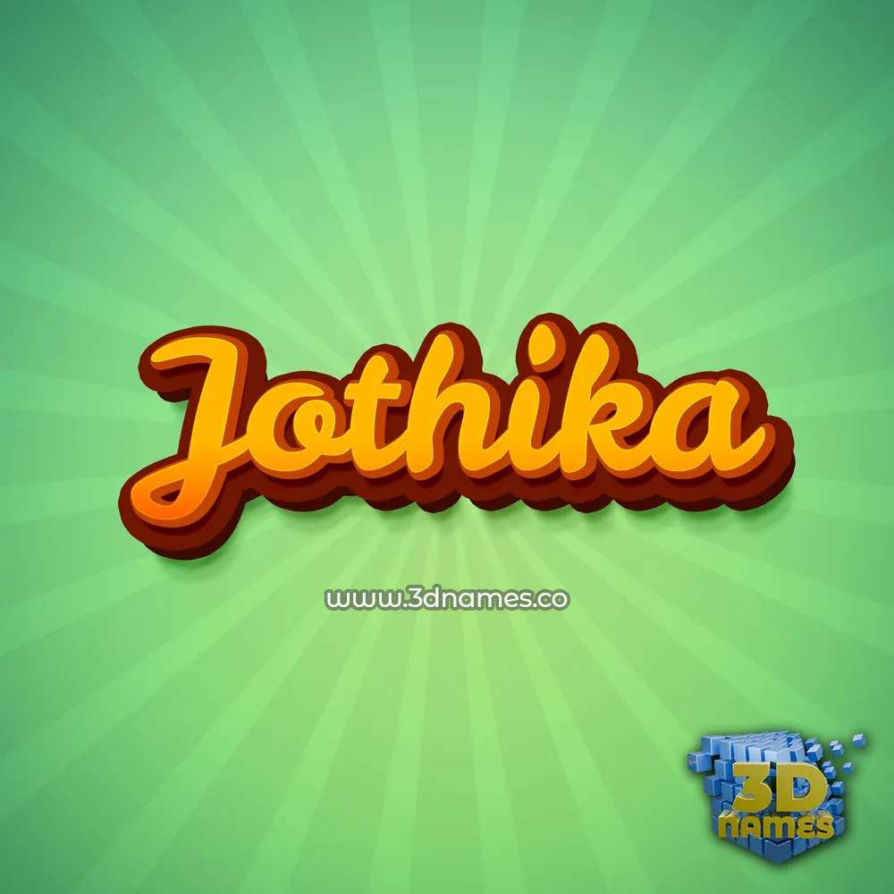 jothika in Green Rays style - 3D name wallpaper