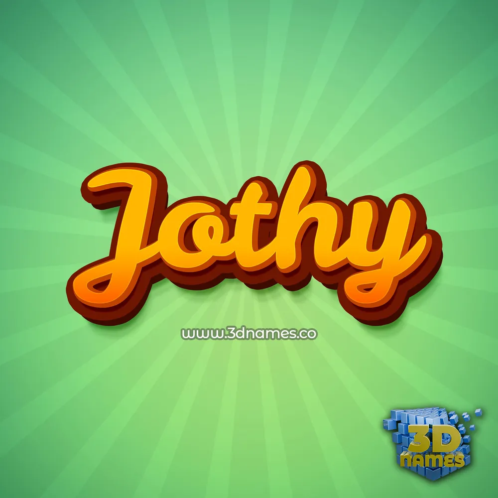 jothy in Green Rays style - 3D name wallpaper