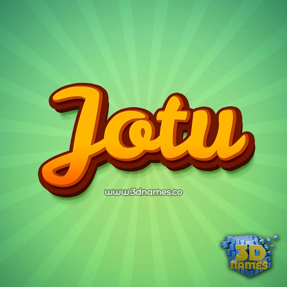 jotu in Green Rays style - 3D name wallpaper