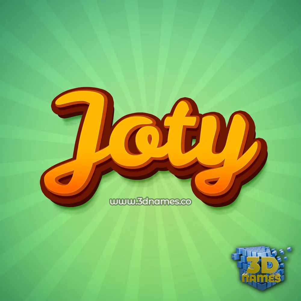 joty in Green Rays style - 3D name wallpaper