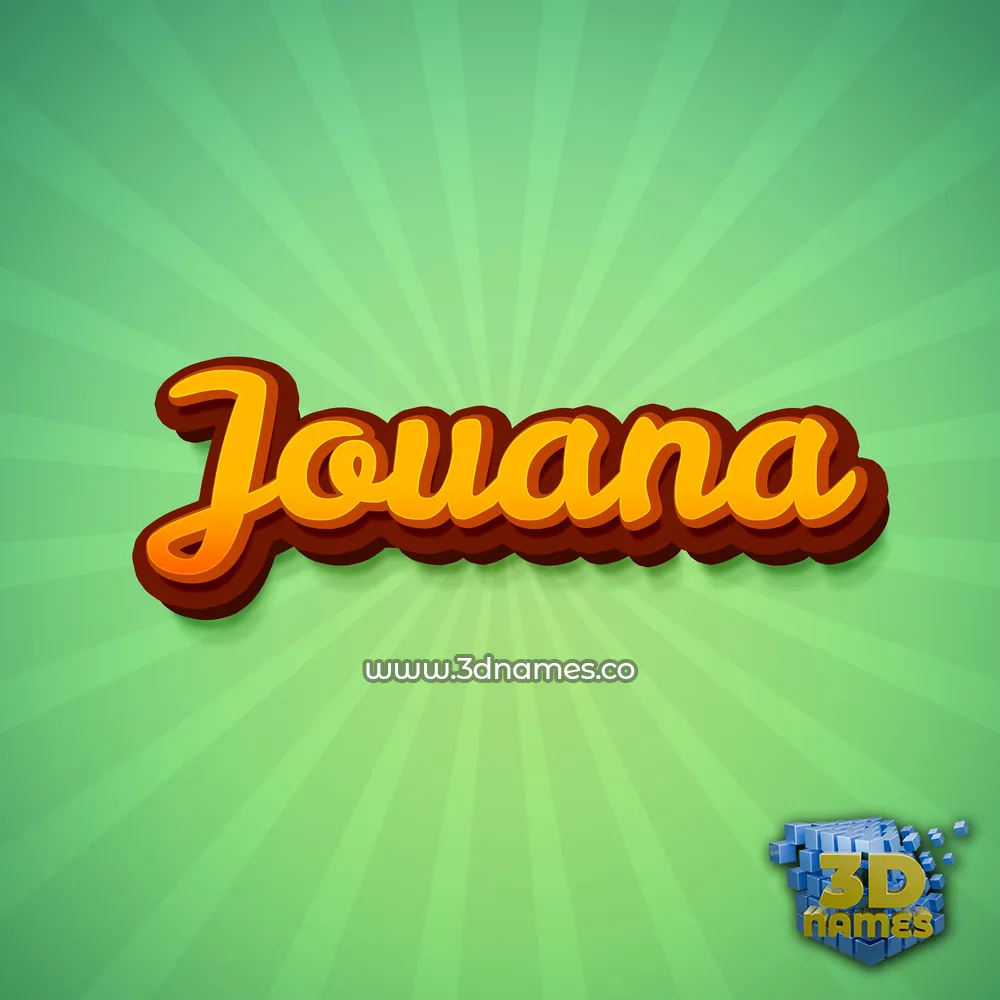 jouana in Green Rays style - 3D name wallpaper