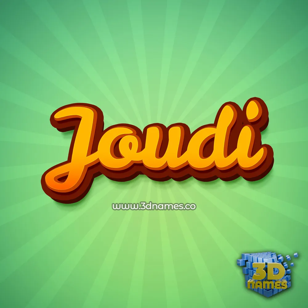 joudi in Green Rays style - 3D name wallpaper