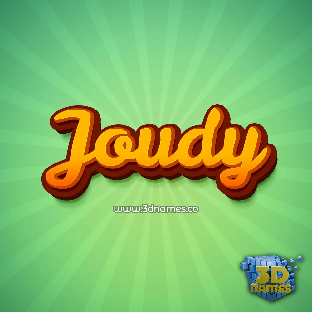 joudy in Green Rays style - 3D name wallpaper