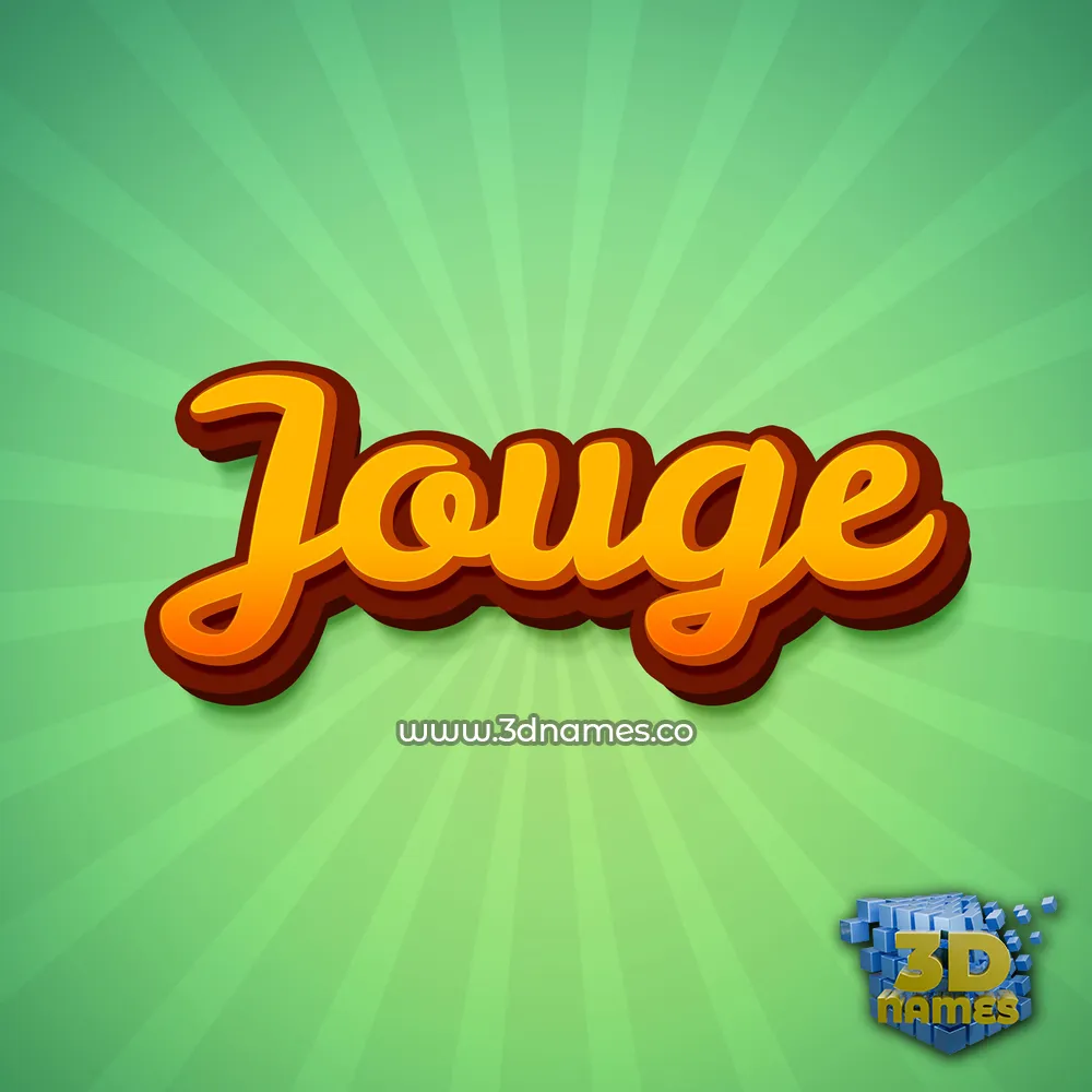 jouge in Green Rays style - 3D name wallpaper