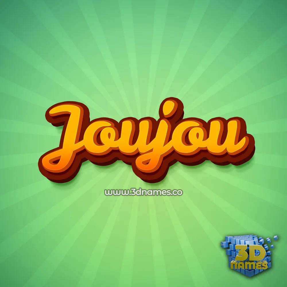 joujou in Green Rays style - 3D name wallpaper