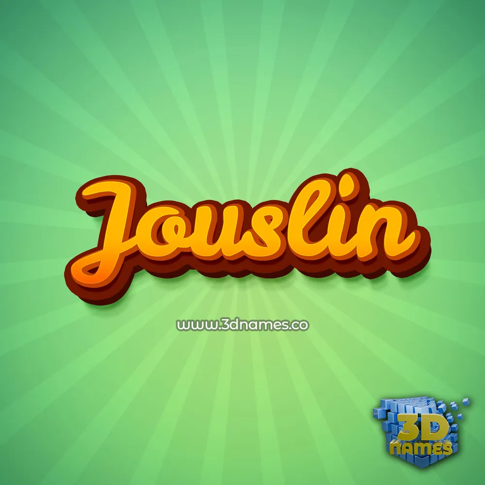 jouslin in Green Rays style - 3D name wallpaper