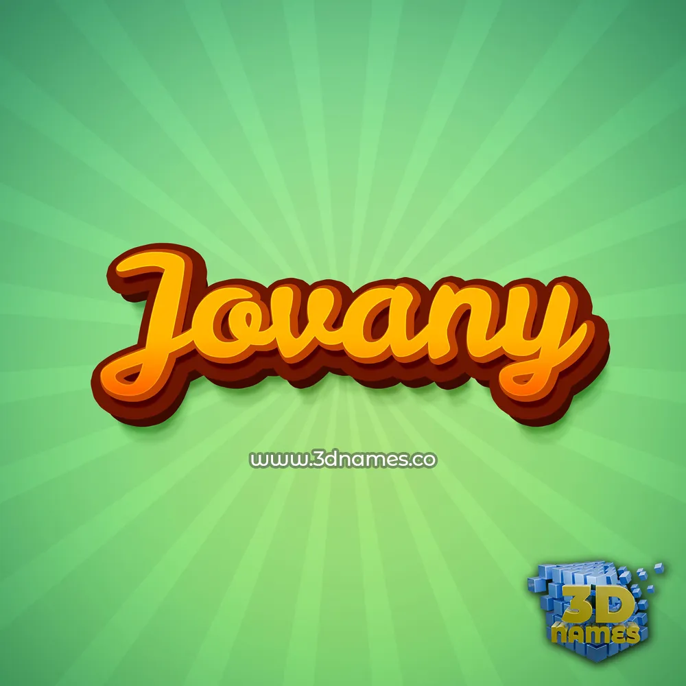 jovany in Green Rays style - 3D name wallpaper