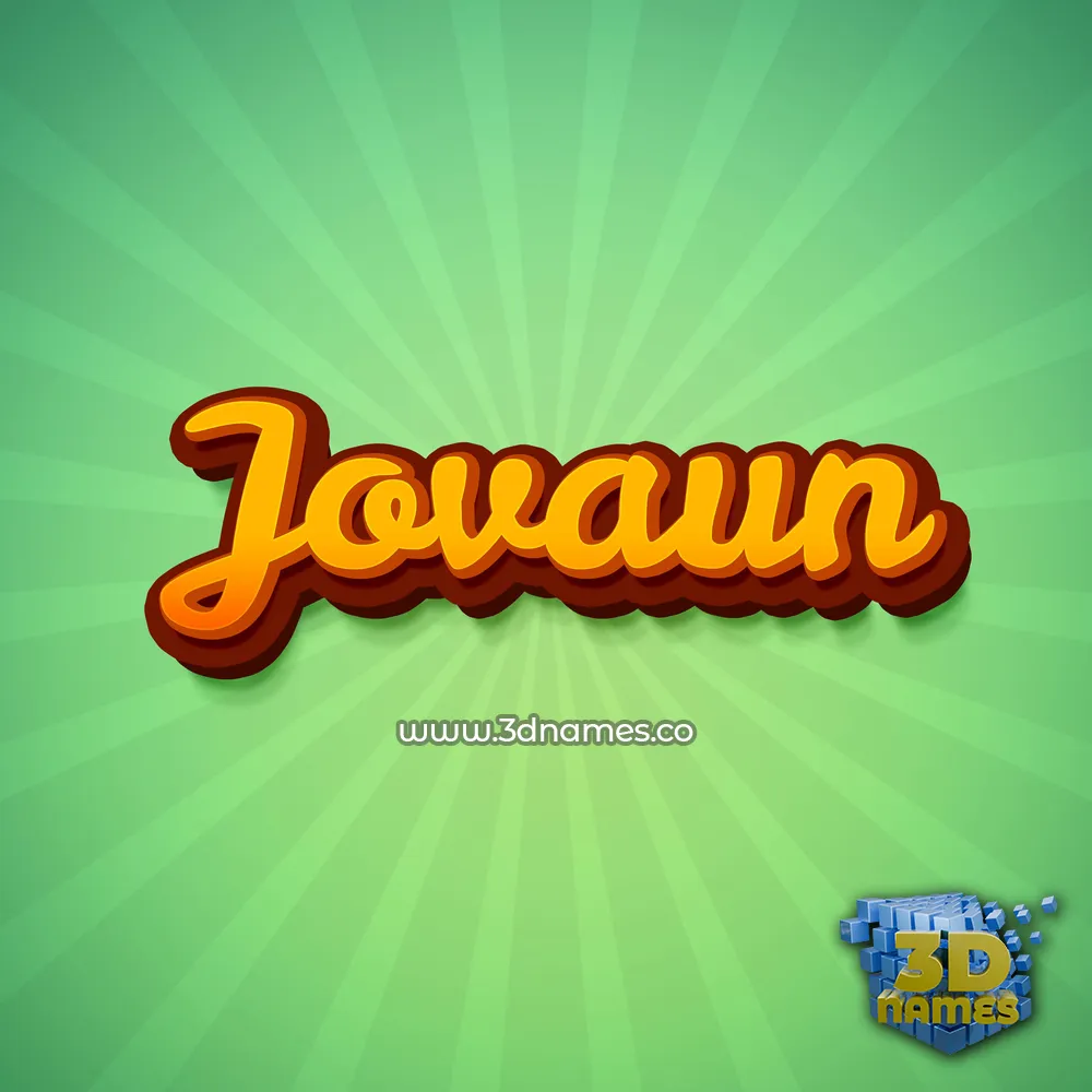 jovaun in Green Rays style - 3D name wallpaper