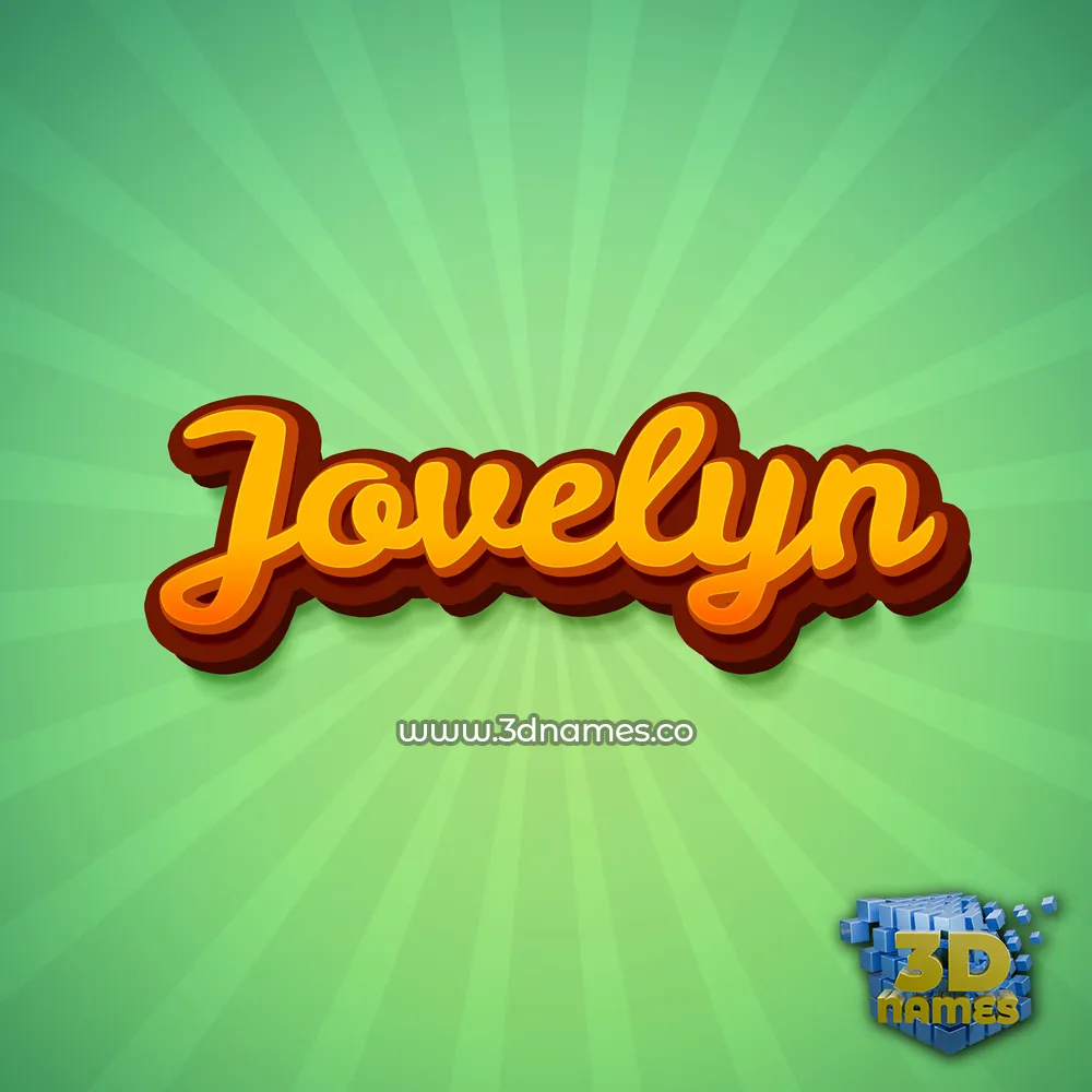 jovelyn in Green Rays style - 3D name wallpaper