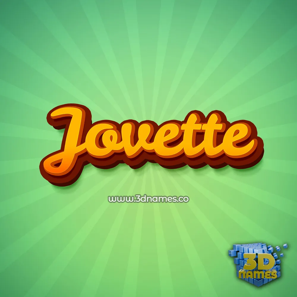 jovette in Green Rays style - 3D name wallpaper