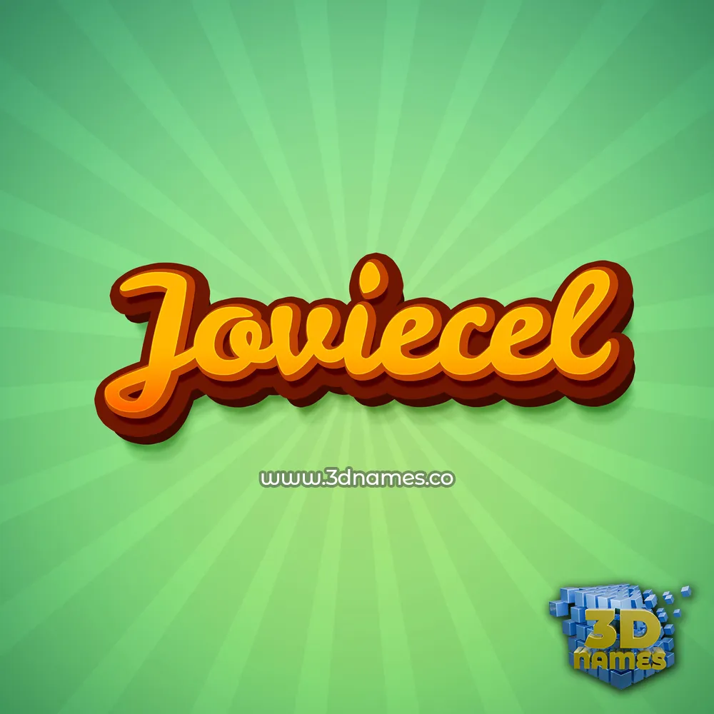 joviecel in Green Rays style - 3D name wallpaper