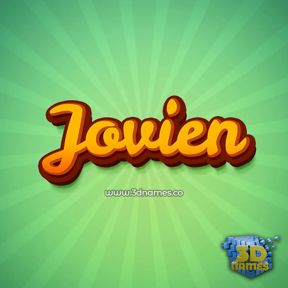 jovien in Green Rays style - 3D name wallpaper