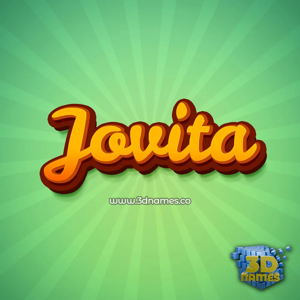 jovita in Green Rays style - 3D name wallpaper