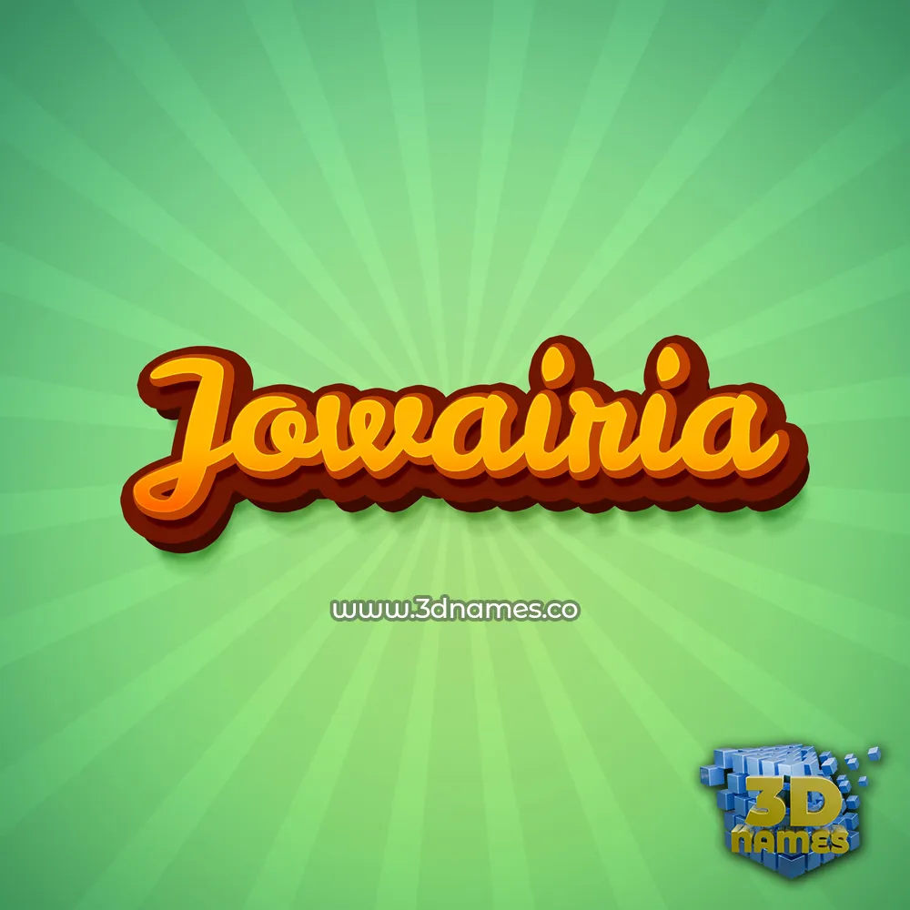 jowairia in Green Rays style - 3D name wallpaper