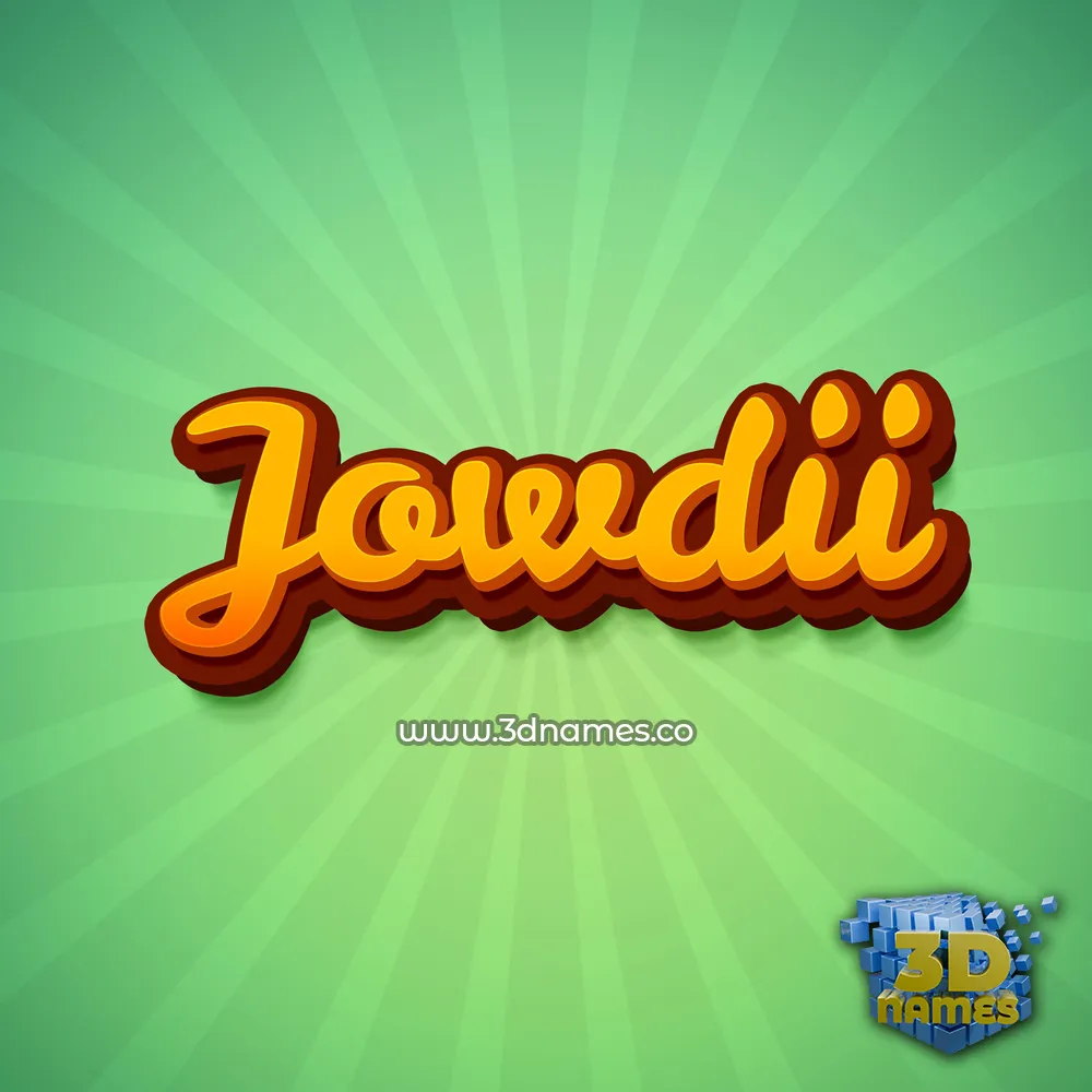 jowdii in Green Rays style - 3D name wallpaper