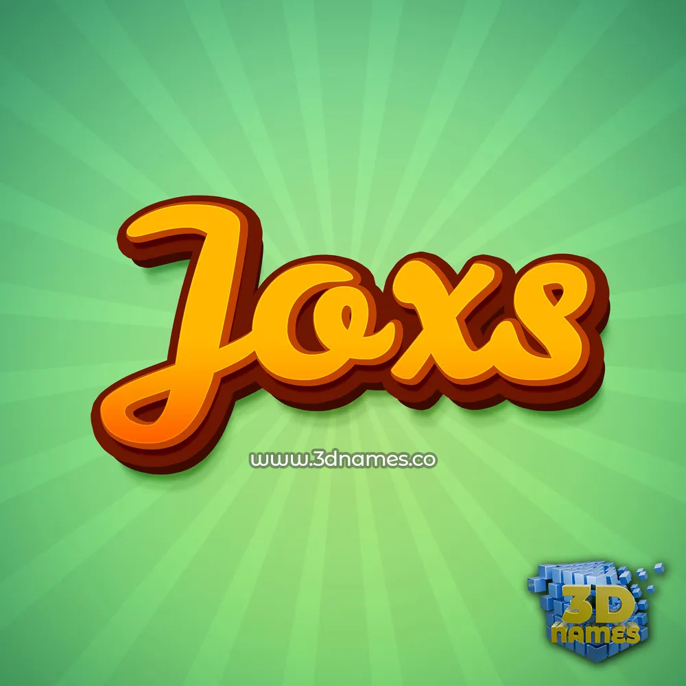 joxs in Green Rays style - 3D name wallpaper
