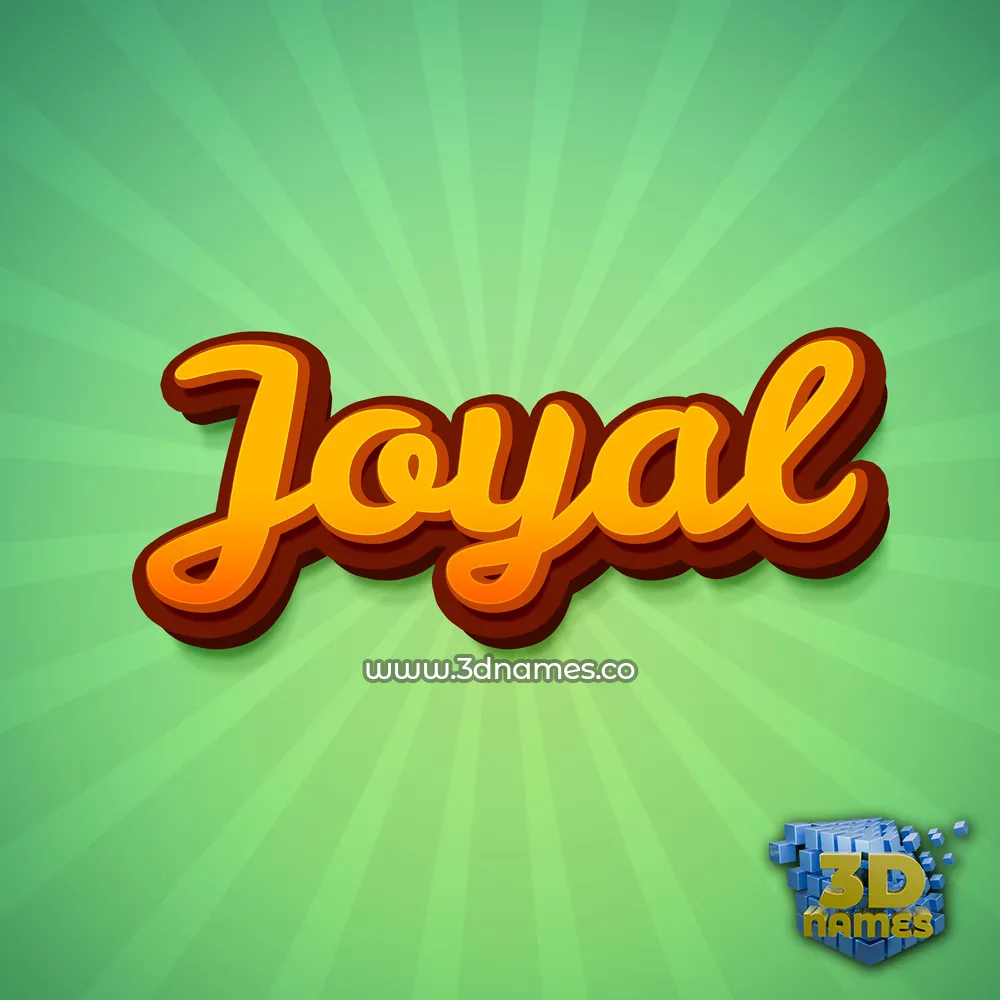 joyal in Green Rays style - 3D name wallpaper