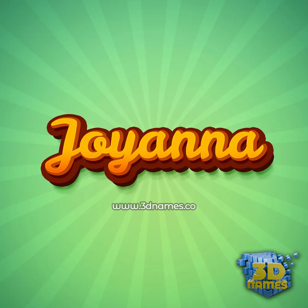 joyanna in Green Rays style - 3D name wallpaper