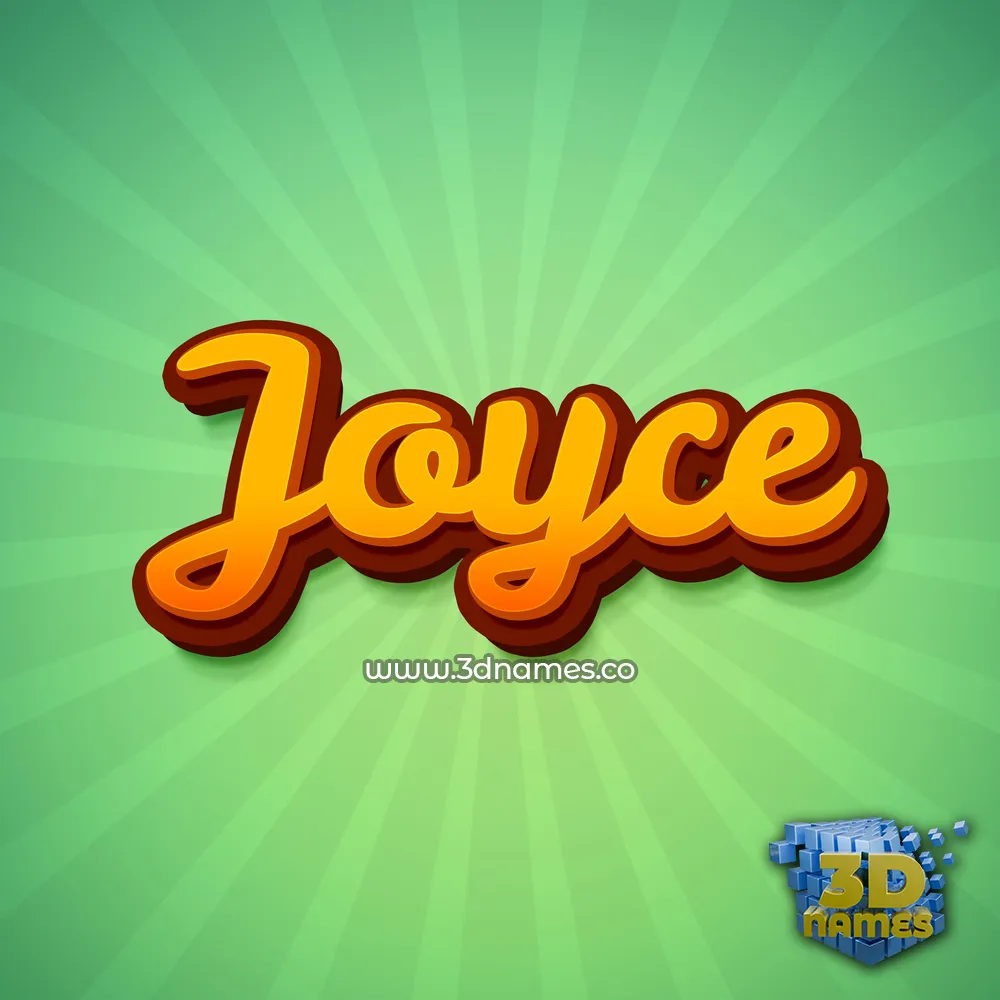 joyce in Green Rays style - 3D name wallpaper
