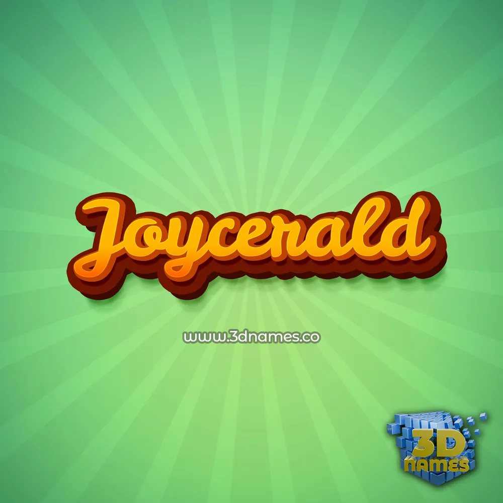 joycerald in Green Rays style - 3D name wallpaper