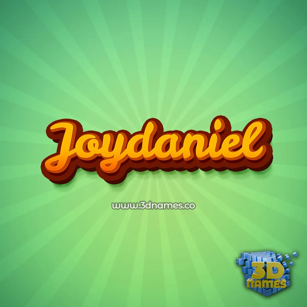 joydaniel in Green Rays style - 3D name wallpaper