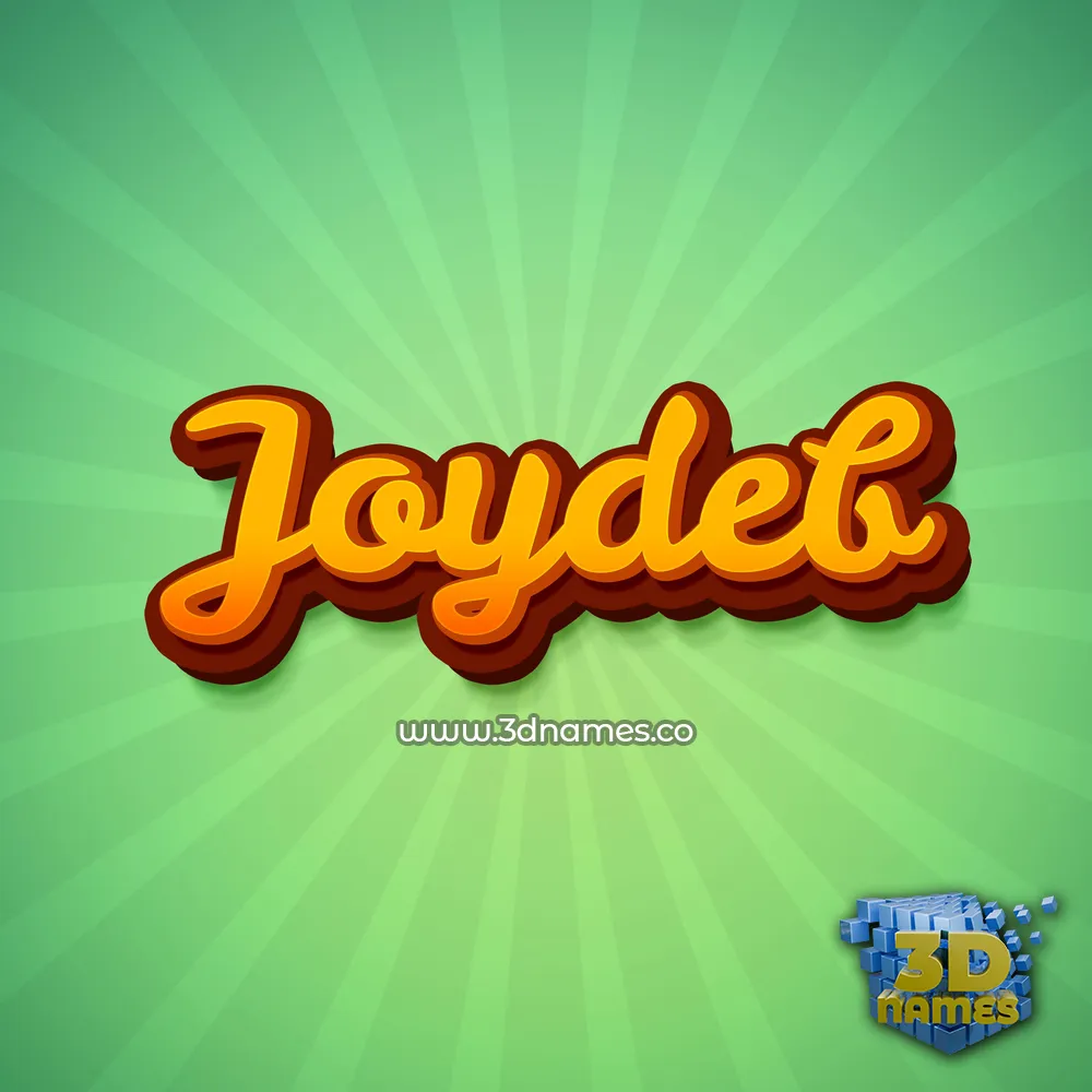 joydeb in Green Rays style - 3D name wallpaper