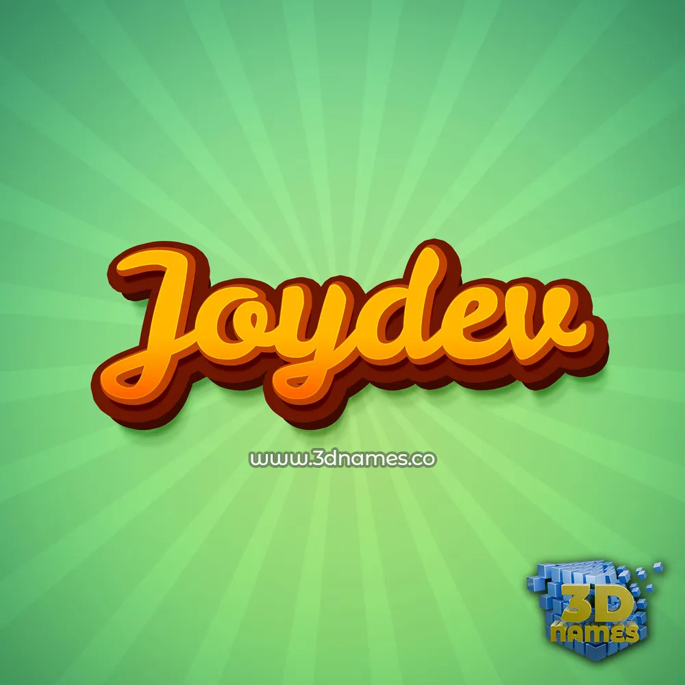 joydev in Green Rays style - 3D name wallpaper